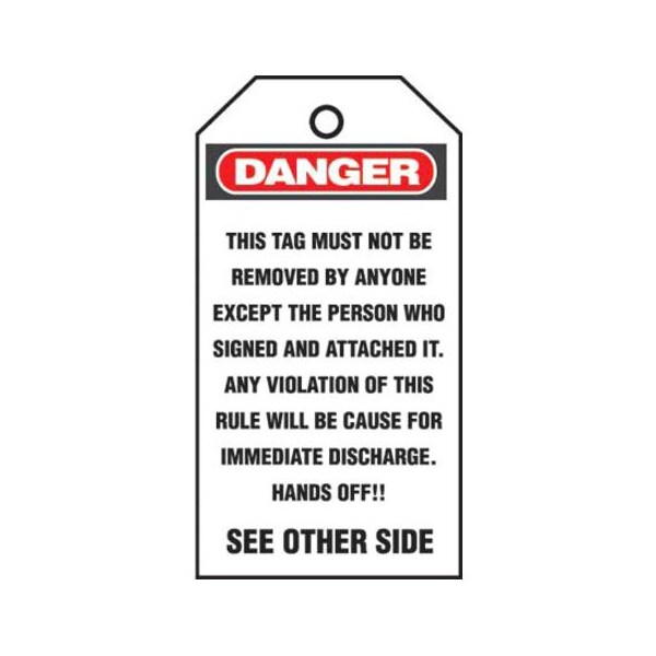 Panduit Self-Lam Foto Tag, ftdanger ft, R/b/w, PK5 PST-3 - main